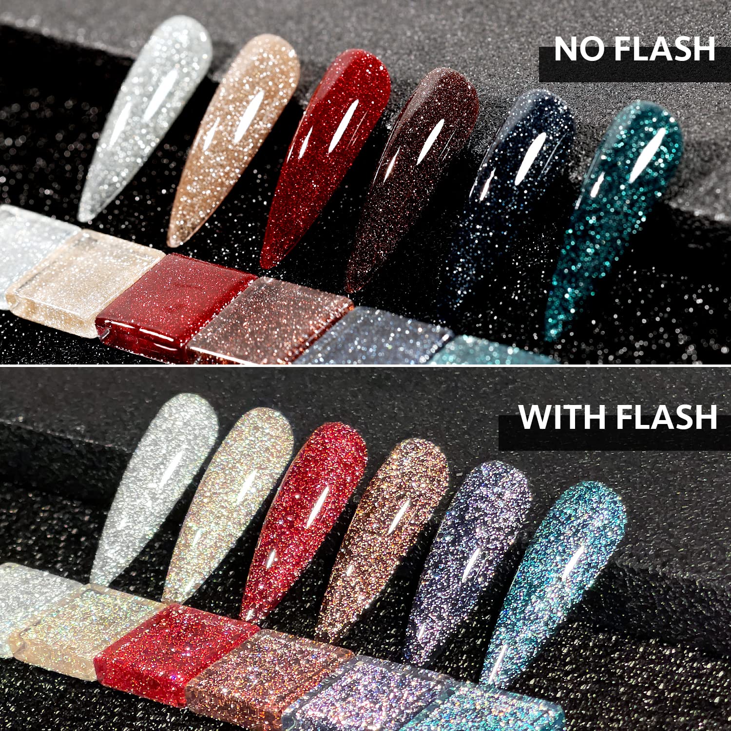Foto 7 pulgar | Set De Esmaltes De Uñas Gaoy Reflective Gel Con Purpurina, 6 Colores, 7,3 Ml - Venta Internacional.