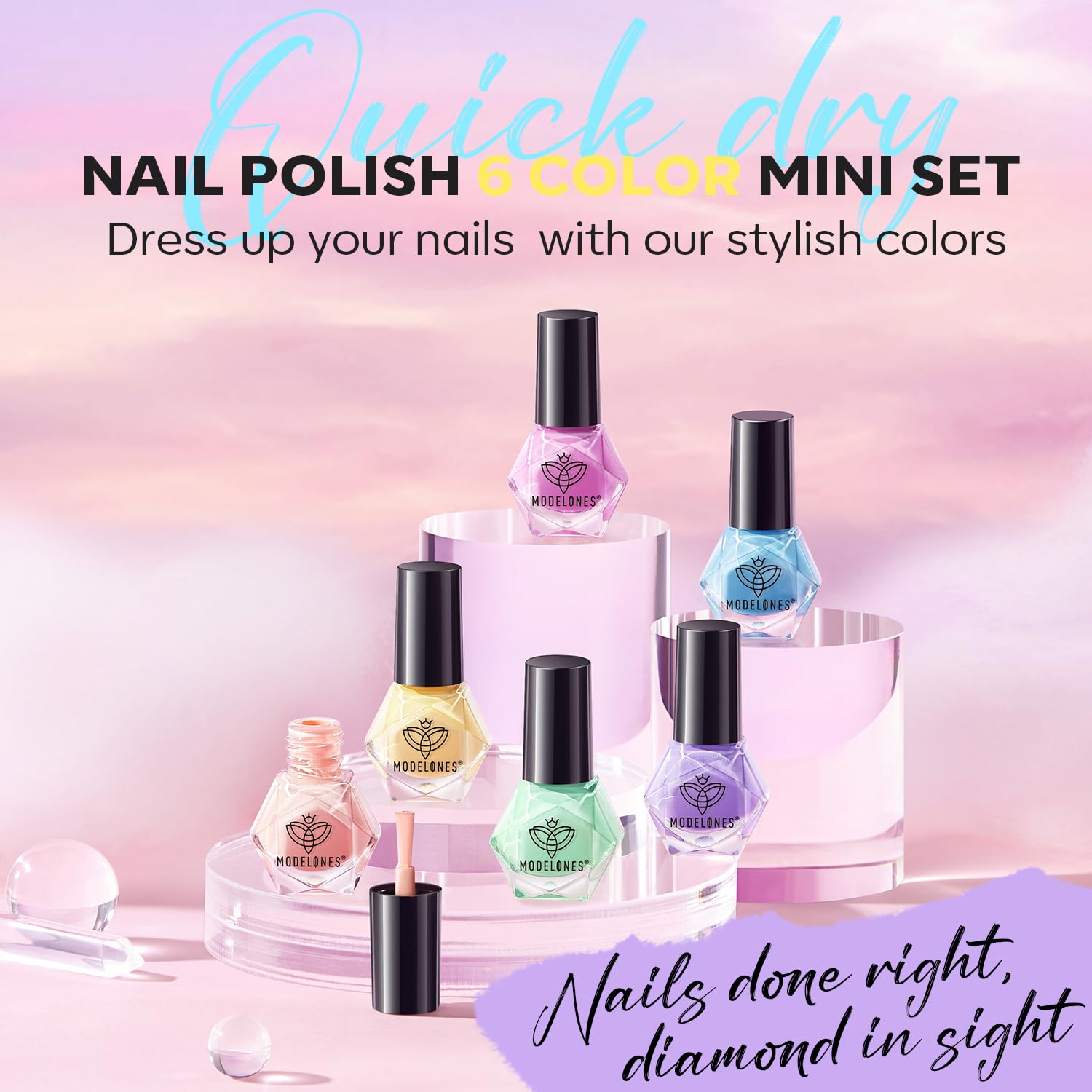 Foto 2 | Set De Esmaltes De Uñas Modelones 2025 Primavera/verano, 6 Colores - Venta Internacional.