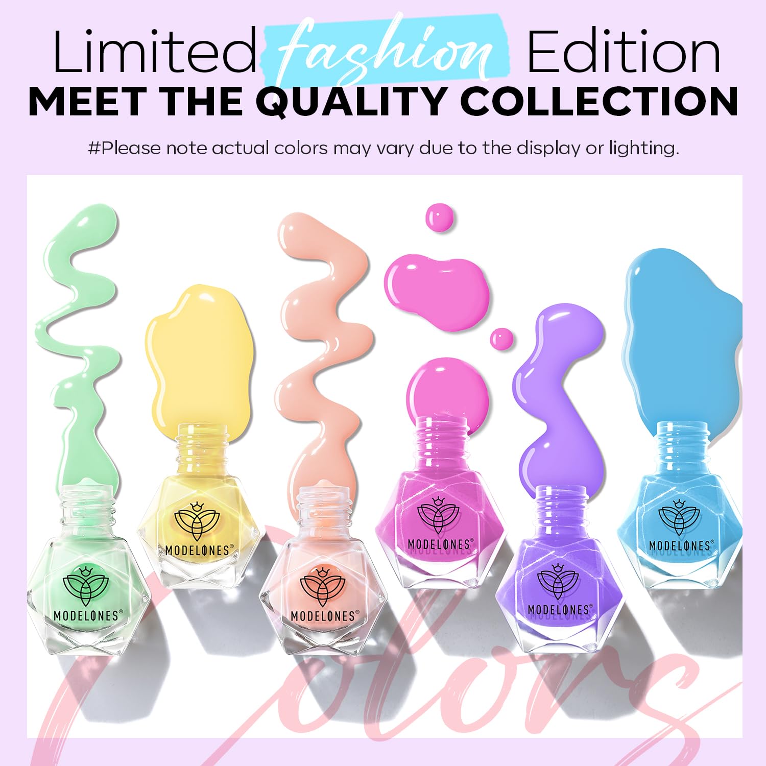 Foto 3 | Set De Esmaltes De Uñas Modelones 2025 Primavera/verano, 6 Colores - Venta Internacional.