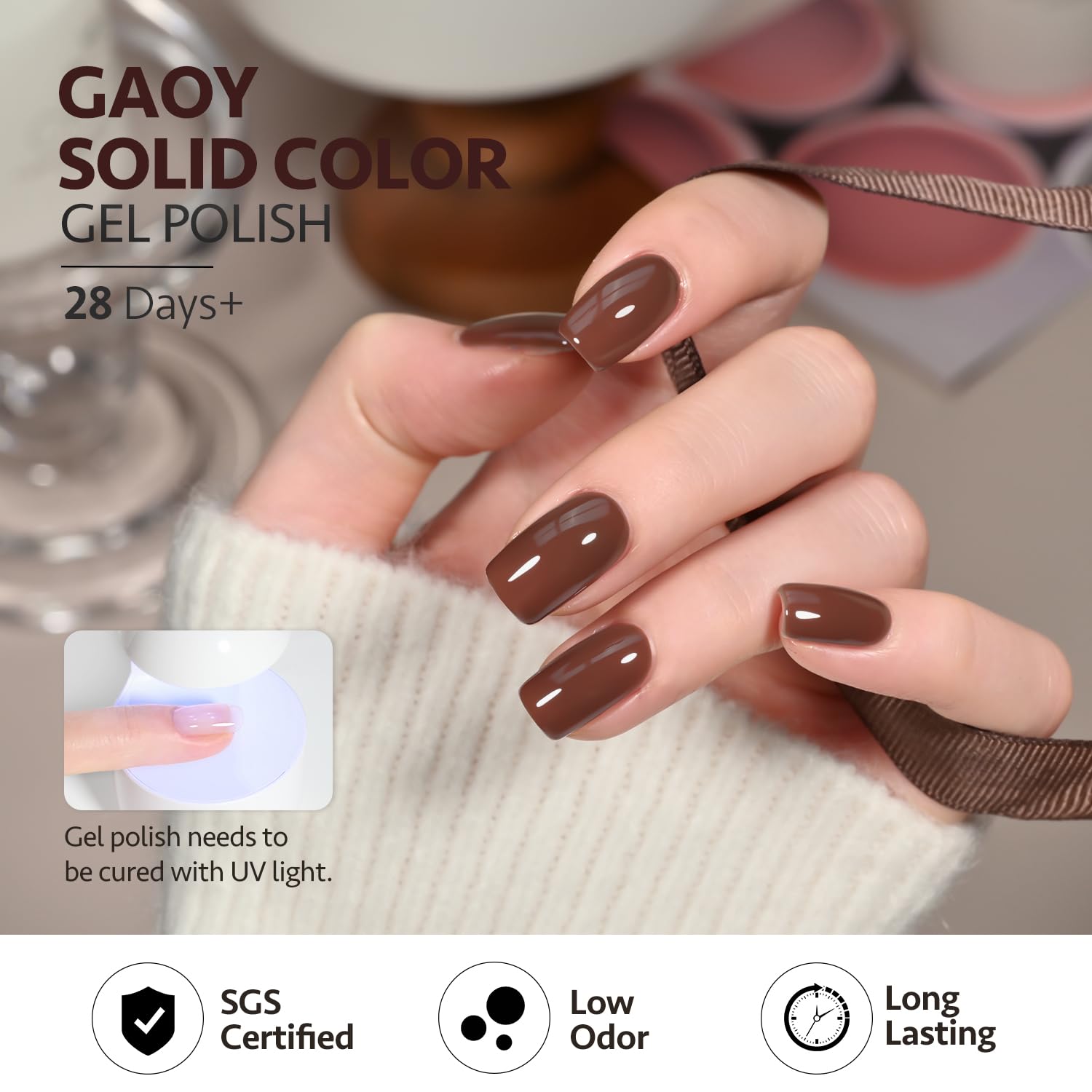 Foto 6 pulgar | Esmalte De Uñas Gaoy Brown Gel, 16 Ml, Remoja Y Cura Con Luz Uv - Venta Internacional.