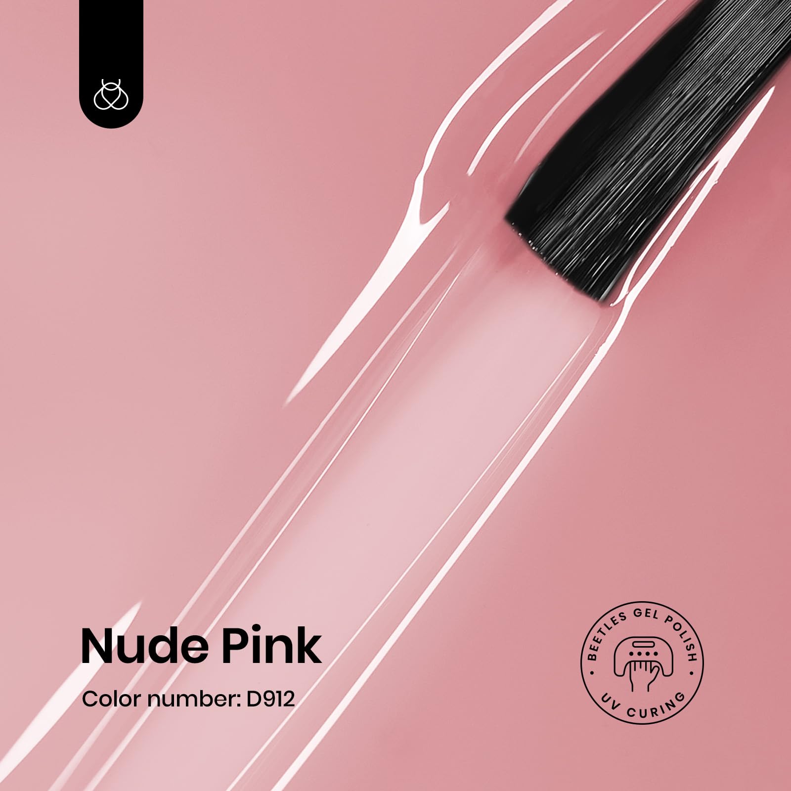 Foto 2 | Esmalte De Uñas En Gel Beetles Esmalte En Gel Color Rosa Nude, 15 Ml - Venta Internacional.