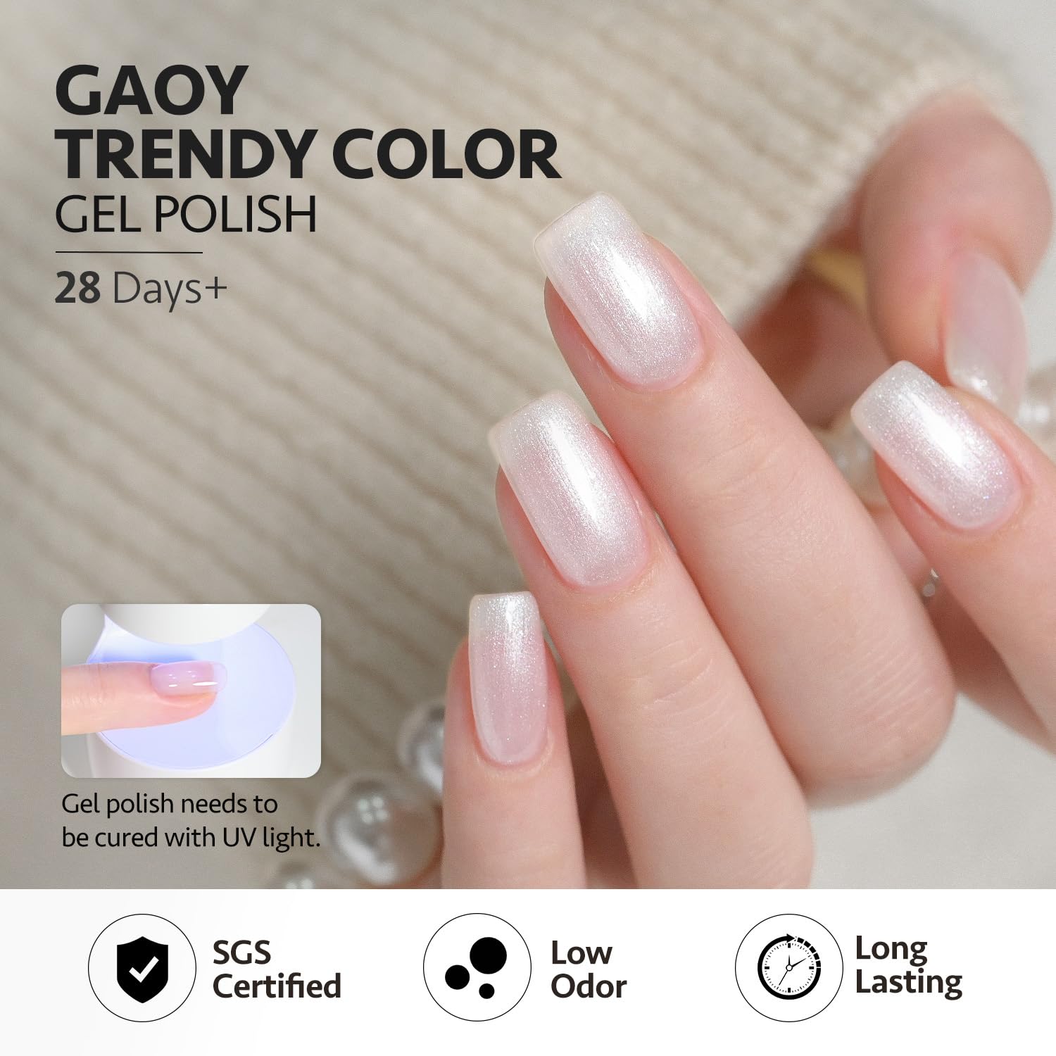 Foto 5 pulgar | Kit De Esmaltes De Uñas En Gel Gaoy Nude Pink Glitter, 23 Unidades Con Capa Superior - Venta Internacional.