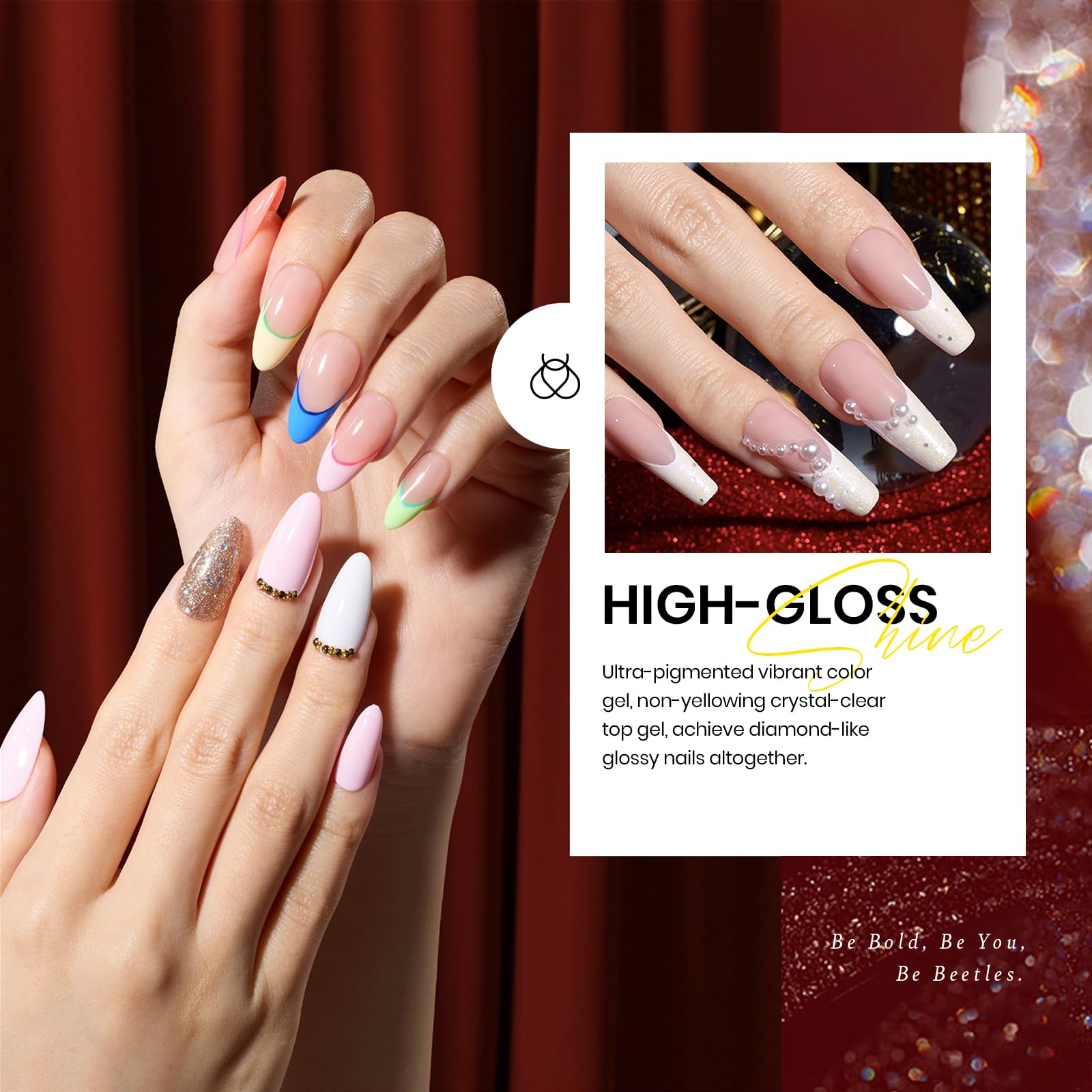 Foto 4 | Set De Esmaltes De Uñas Beetles Glitter Gel, 23 Unidades, Con Capa Superior Y Base - Venta Internacional.