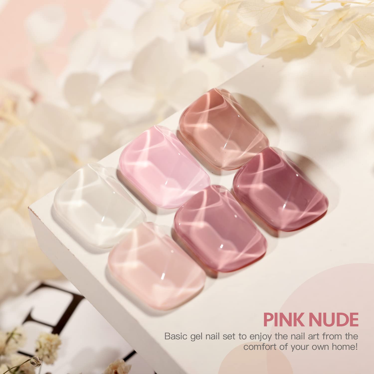 Foto 2 | Set De Esmaltes De Uñas Gaoy Pink Nude Gel, 6 Colores, 7,3 Ml, Luz Uv - Venta Internacional.