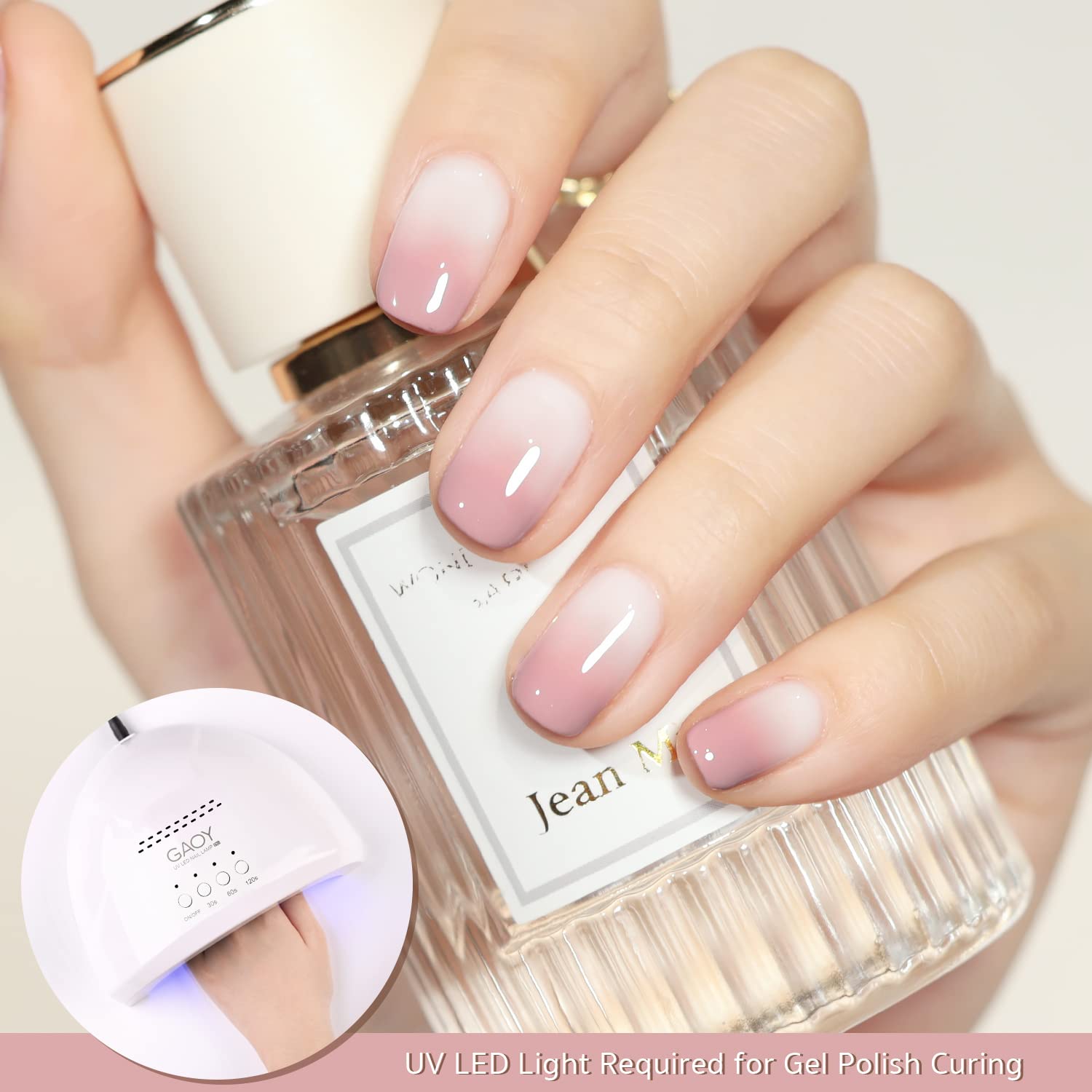 Foto 4 pulgar | Set De Esmaltes De Uñas Gaoy Pink Nude Gel, 6 Colores, 7,3 Ml, Luz Uv - Venta Internacional.