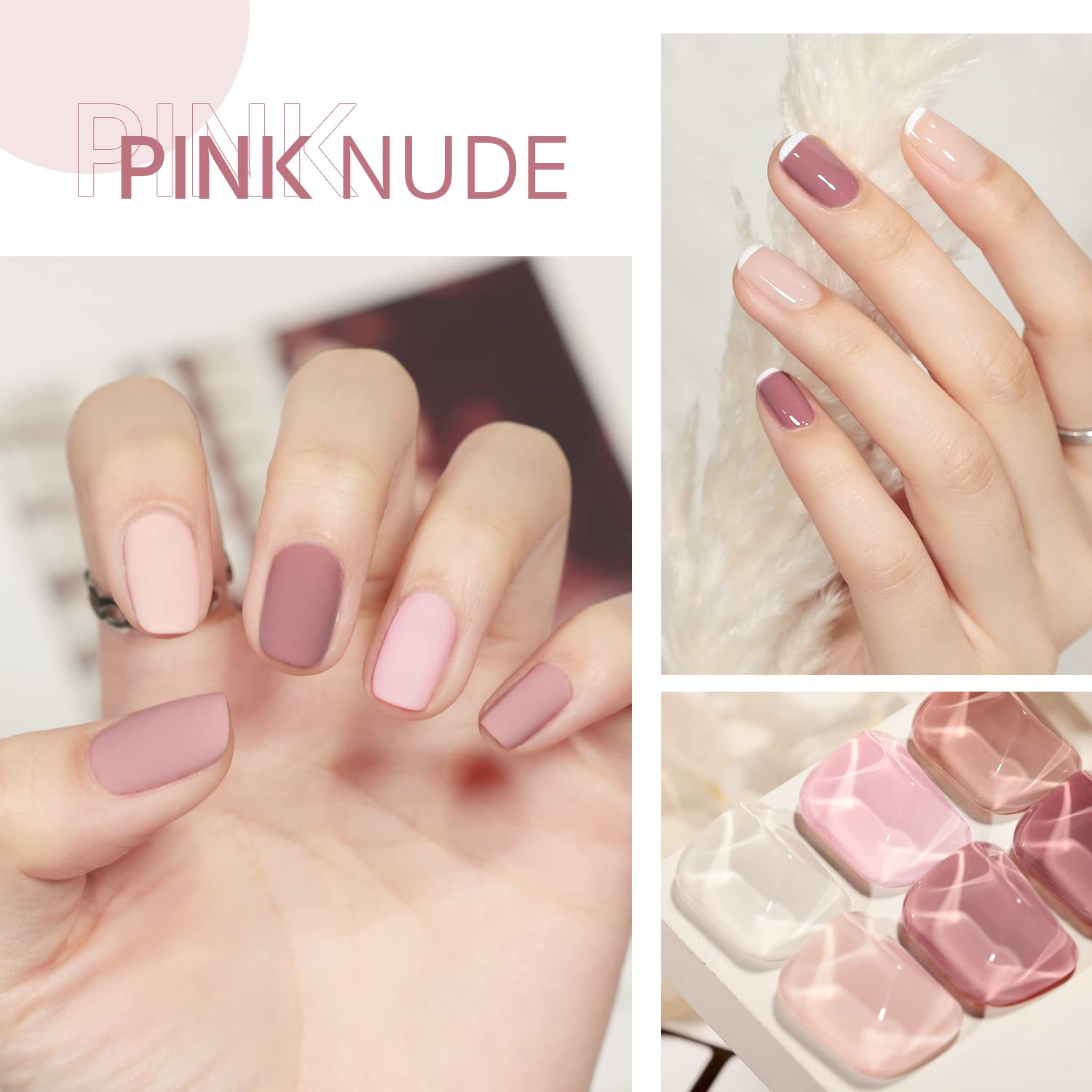 Foto 4 | Set De Esmaltes De Uñas Gaoy Pink Nude Gel, 6 Colores, 7,3 Ml, Luz Uv - Venta Internacional.