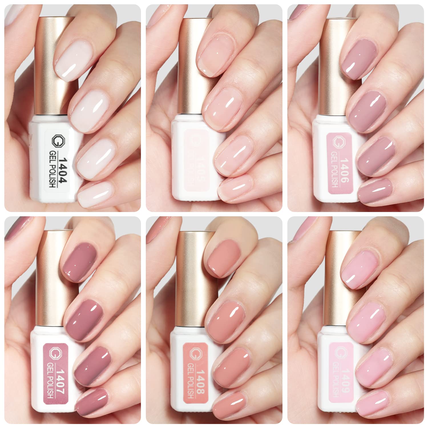 Foto 6 | Set De Esmaltes De Uñas Gaoy Pink Nude Gel, 6 Colores, 7,3 Ml, Luz Uv - Venta Internacional.