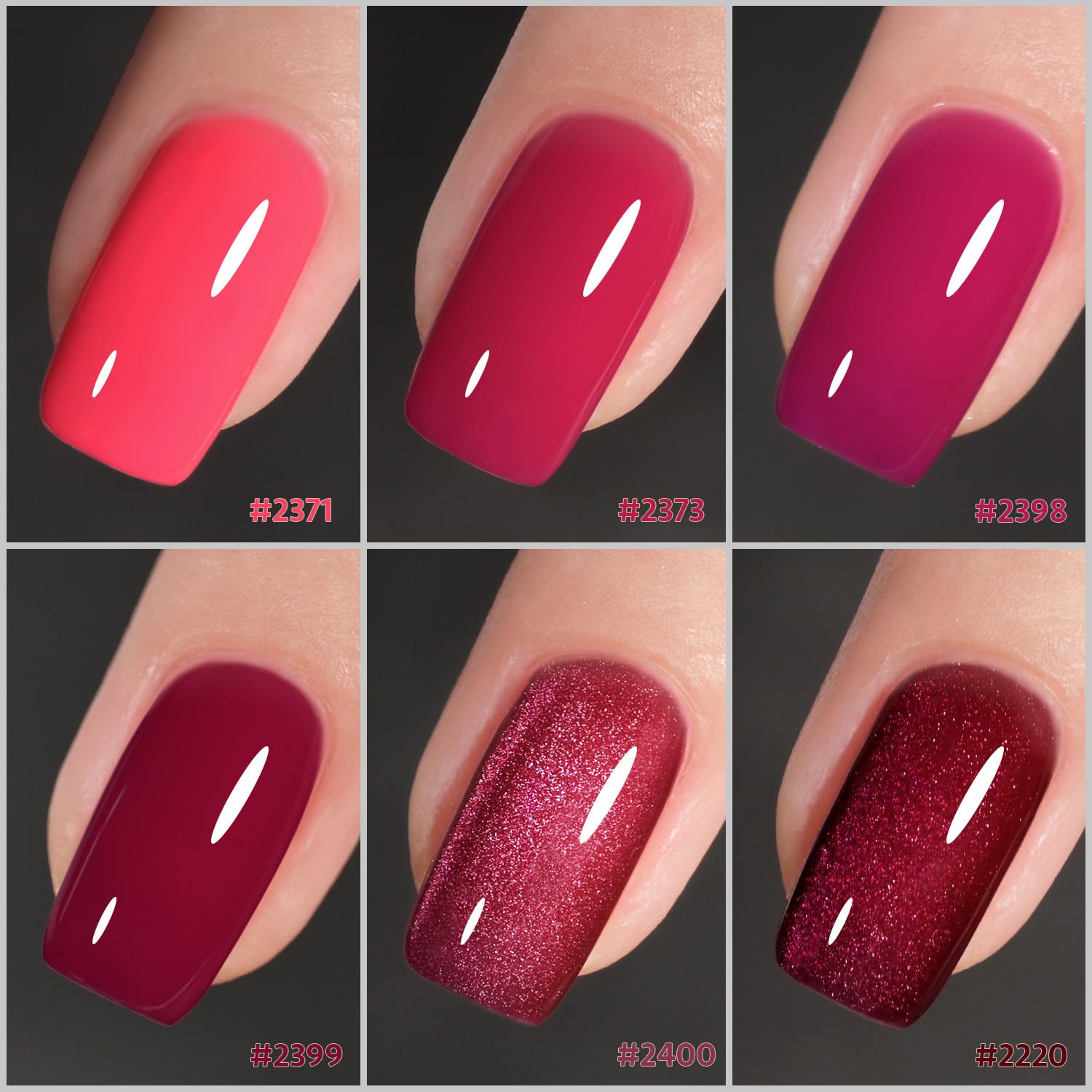 Foto 3 pulgar | Set De Esmaltes De Uñas En Gel Con Purpurina Gaoy, Ojo De Gato Rosa Intenso Con Imán - Venta Internacional.