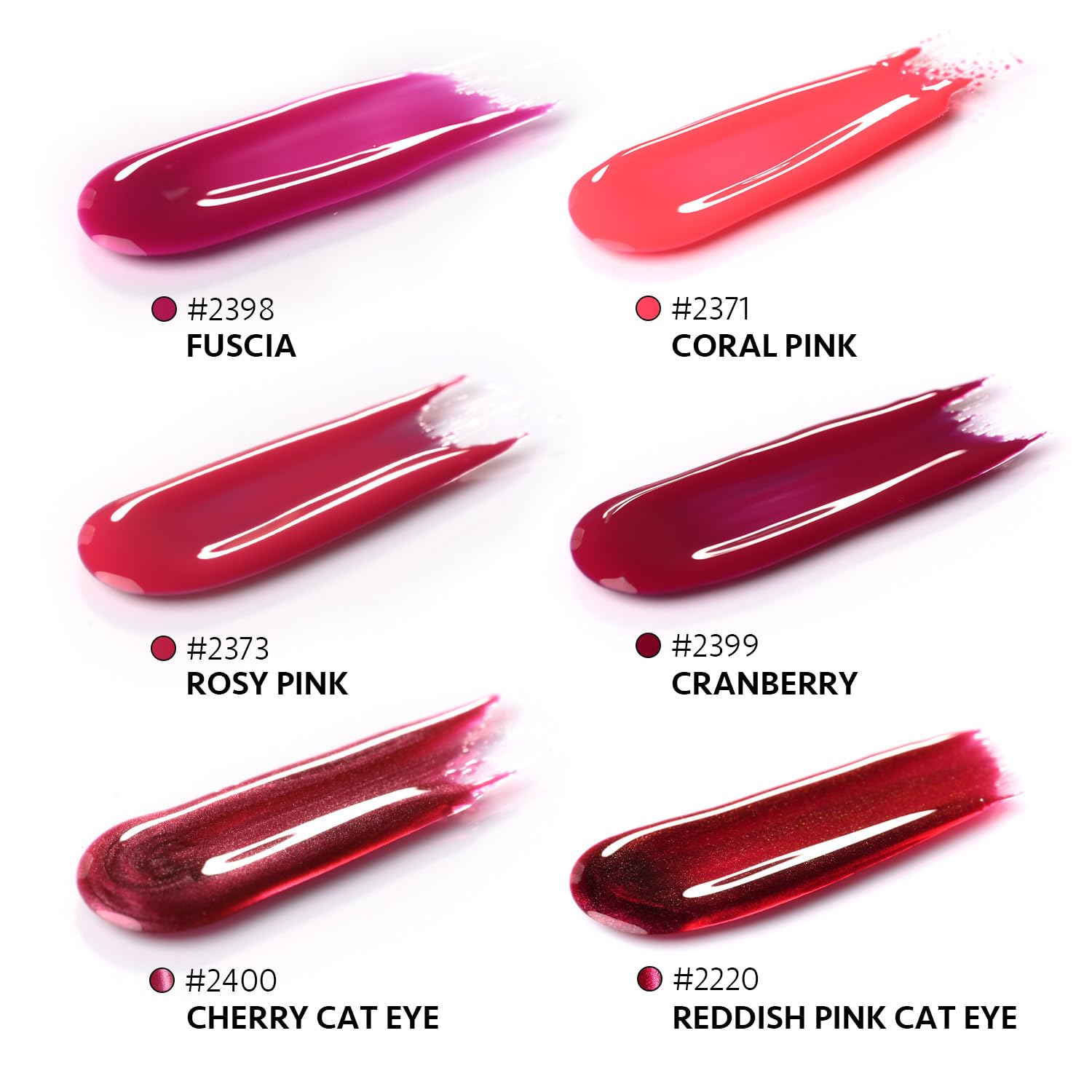 Foto 4 pulgar | Set De Esmaltes De Uñas En Gel Con Purpurina Gaoy, Ojo De Gato Rosa Intenso Con Imán - Venta Internacional.