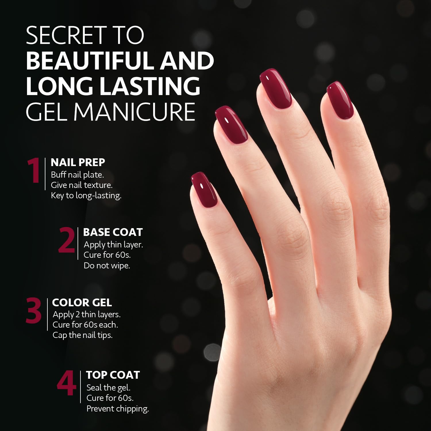 Foto 6 pulgar | Set De Esmaltes De Uñas En Gel Con Purpurina Gaoy, Ojo De Gato Rosa Intenso Con Imán - Venta Internacional.