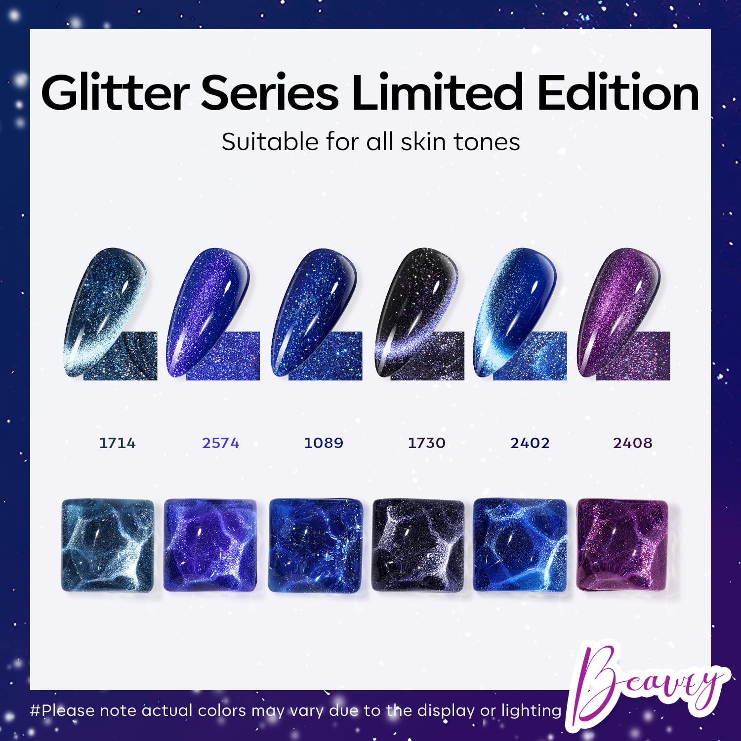 Foto 2 | Set De Esmaltes De Uñas En Gel Modelones Cat Eye, 6 Colores, 7 Ml - Venta Internacional.
