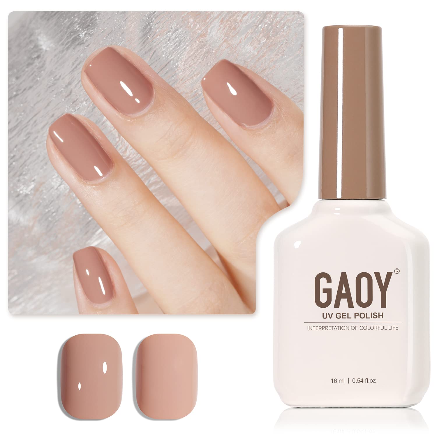 Foto 2 pulgar | Esmalte De Uñas En Gel Gaoy Nude Brown, 16 Ml, Para Manicura - Venta Internacional.