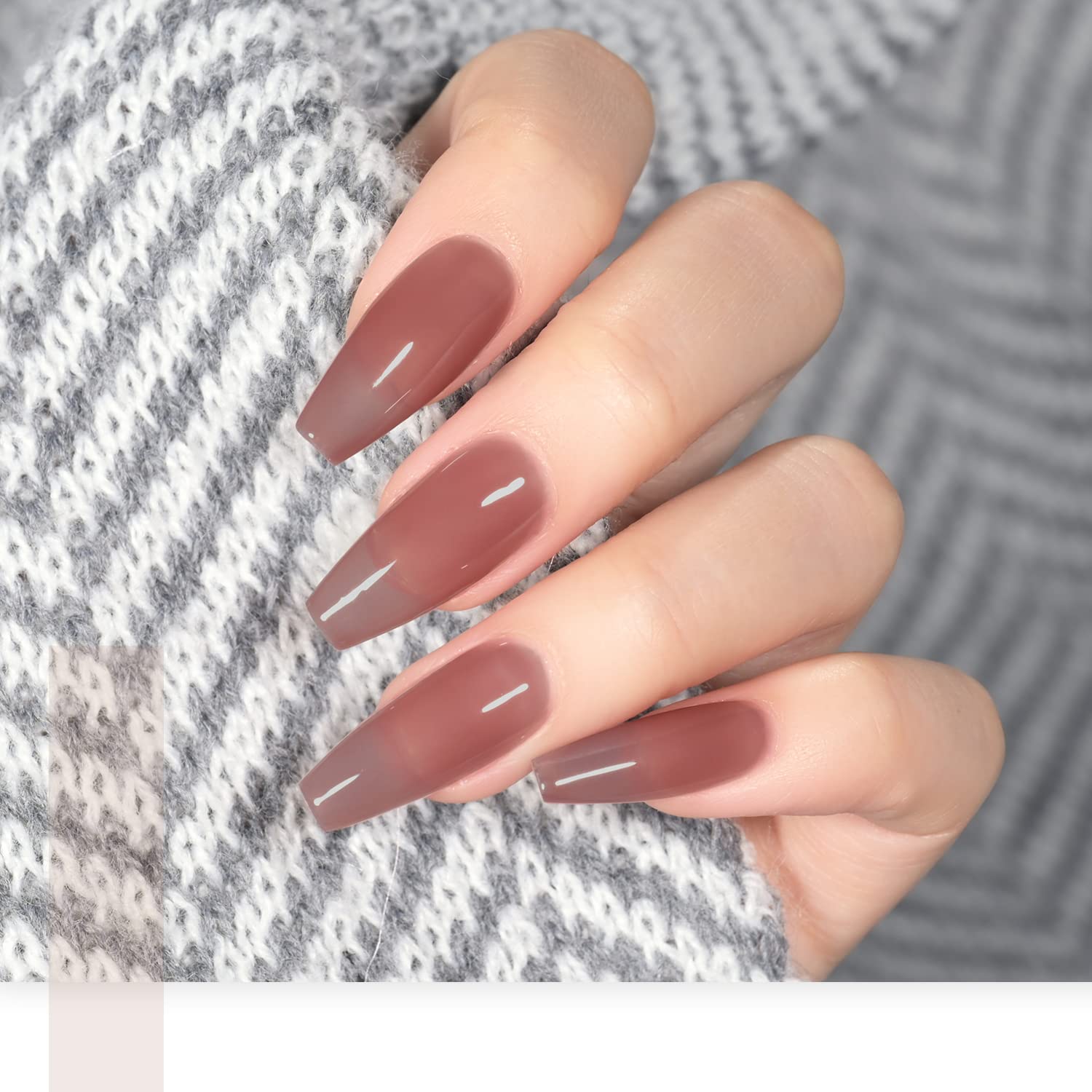 Foto 3 pulgar | Set De Esmaltes De Uñas Gaoy Jelly Nude, 6 Colores, 7,3 Ml, Uv Light Cure - Venta Internacional.