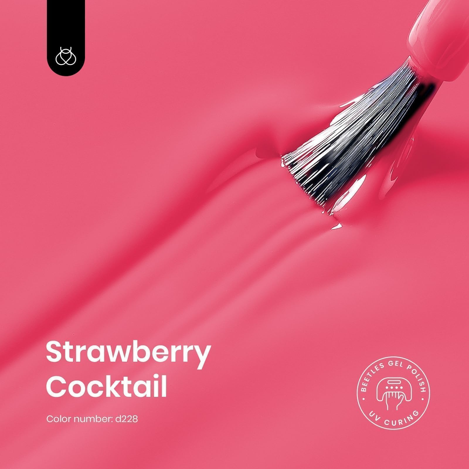 Foto 2 | Esmalte De Uñas En Gel Beetles Pink Strawberry, 15 Ml Soak Off - Venta Internacional.
