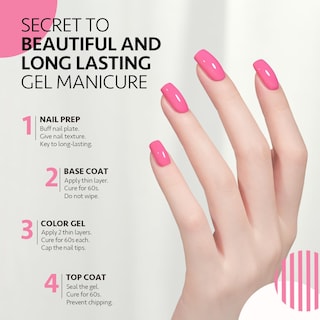 Foto 5 | Esmalte De Uñas En Gel Gaoy Bright Pink, 16 Ml, Remoja Y Cura Con Luz Uv - Venta Internacional.