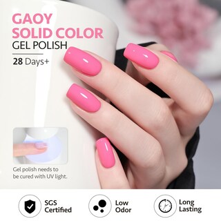 Foto 6 | Esmalte De Uñas En Gel Gaoy Bright Pink, 16 Ml, Remoja Y Cura Con Luz Uv - Venta Internacional.