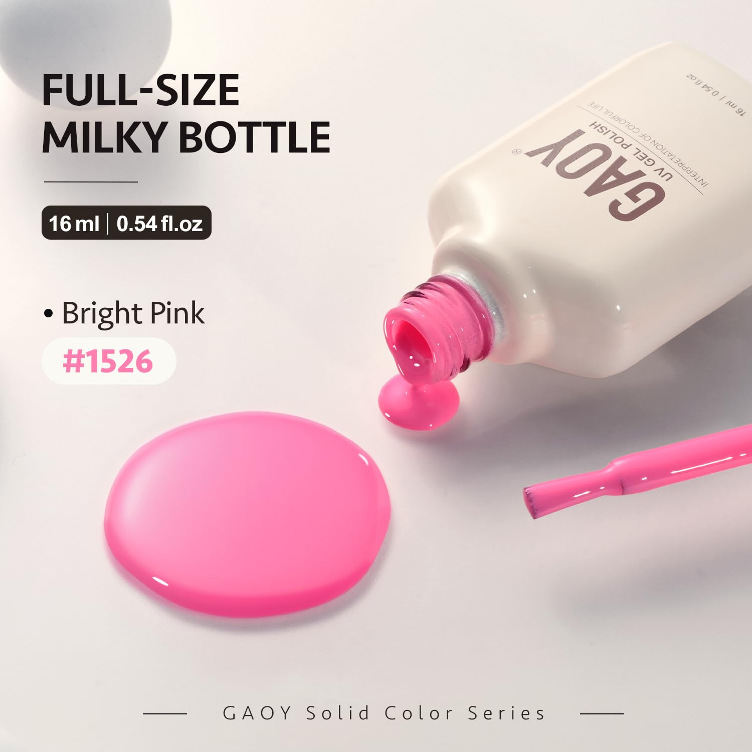 Foto 8 pulgar | Esmalte De Uñas En Gel Gaoy Bright Pink, 16 Ml, Remoja Y Cura Con Luz Uv - Venta Internacional.