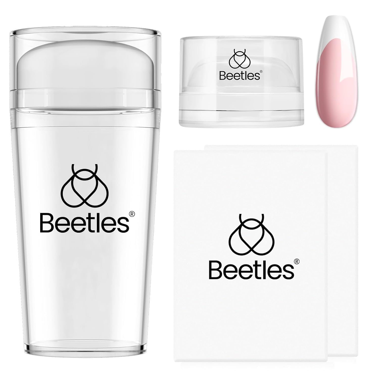 Sello De Uñas Con Forma De Escarabajos Con Punta Francesa Y Raspador Para Manicura Mujer - Venta Internacional.