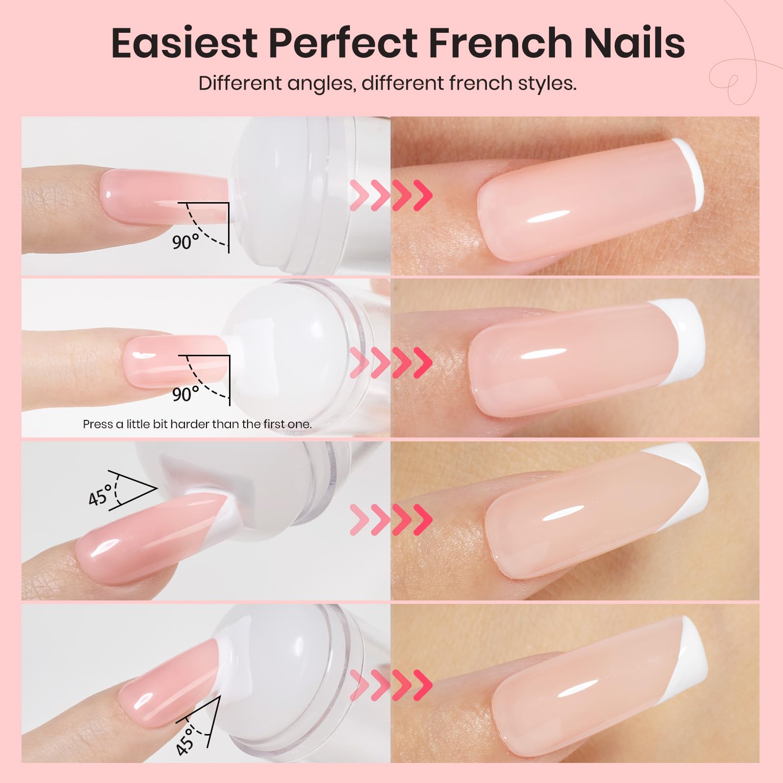 Foto 4 pulgar | Sello De Uñas Con Forma De Escarabajos Con Punta Francesa Y Raspador Para Manicura Mujer - Venta Internacional.
