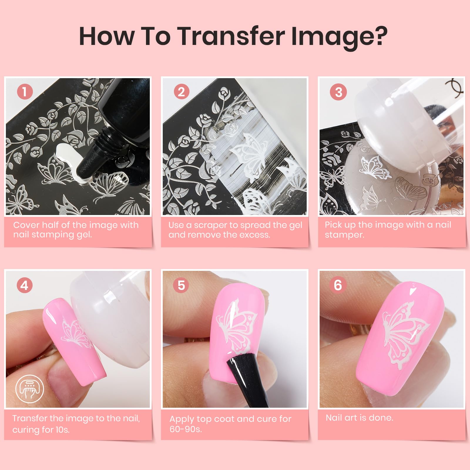 Foto 7 pulgar | Sello De Uñas Con Forma De Escarabajos Con Punta Francesa Y Raspador Para Manicura Mujer - Venta Internacional.