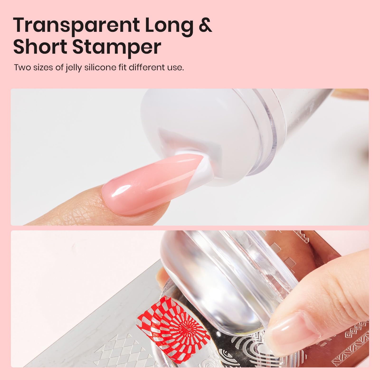 Foto 7 | Sello De Uñas Con Forma De Escarabajos Con Punta Francesa Y Raspador Para Manicura Mujer - Venta Internacional.