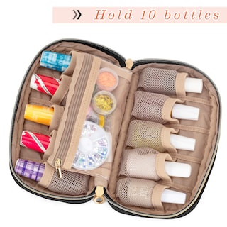 Foto 3 | Estuche De Esmalte De Uñas Luxja Con Capacidad Para 10 Botellas De 15 Ml Con Bolsillos Con Cierre - Venta Internacional
