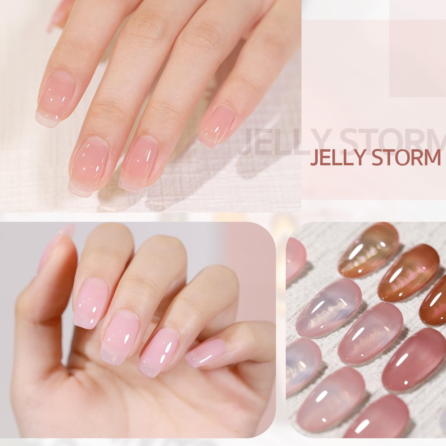 Foto 4 pulgar | Set De Esmaltes De Uñas Gaoy Jelly Gel Sheer Nude Pink, 15 Unidades - Venta Internacional.