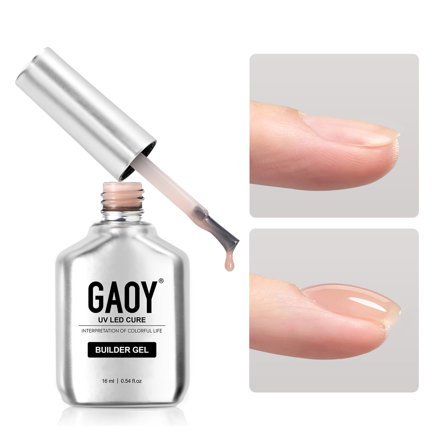 Foto 2 pulgar | Gel Formador De Uñas Gaoy, 16 Ml, Fortalecedor De Uñas, Remojo Uv 1729 Nude - Venta Internacional.
