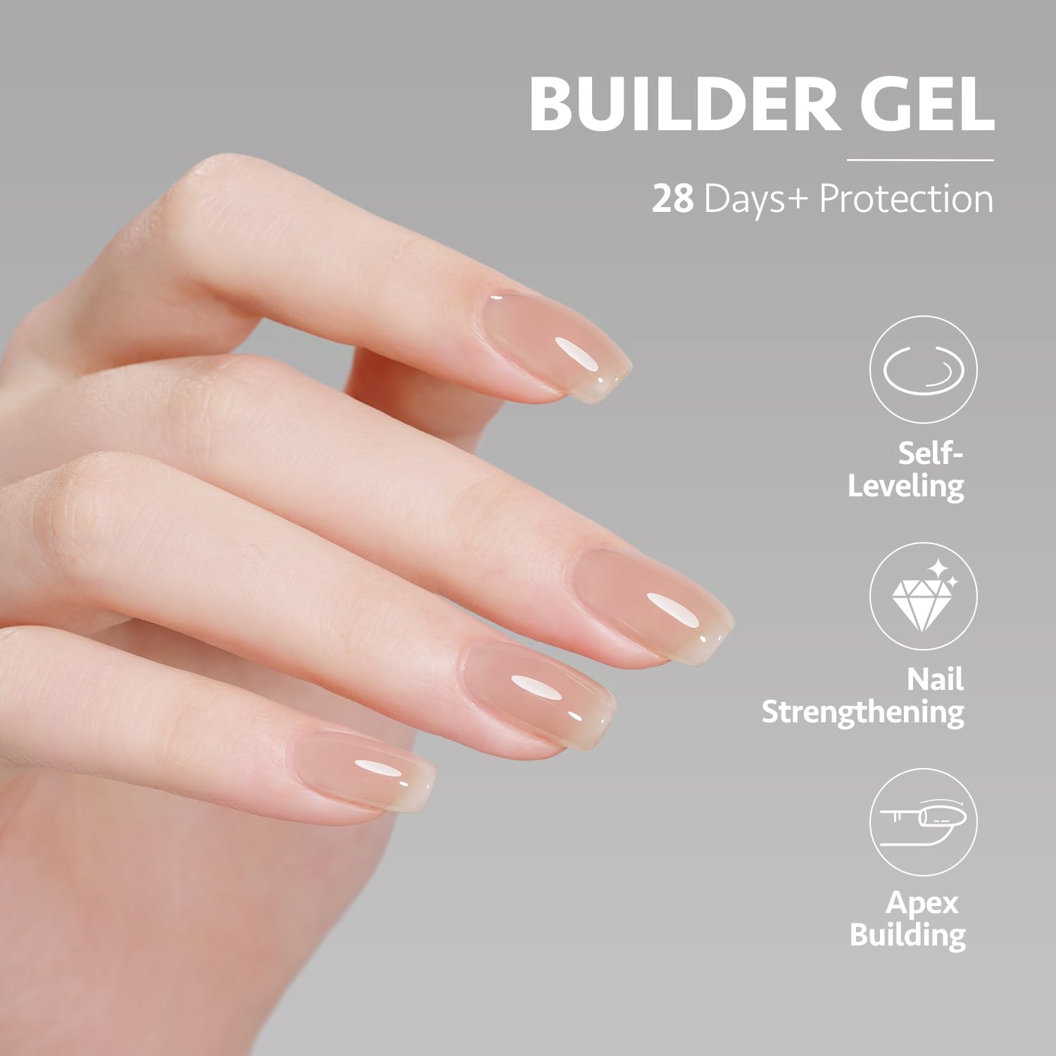 Foto 4 pulgar | Gel Formador De Uñas Gaoy, 16 Ml, Fortalecedor De Uñas, Remojo Uv 1729 Nude - Venta Internacional.