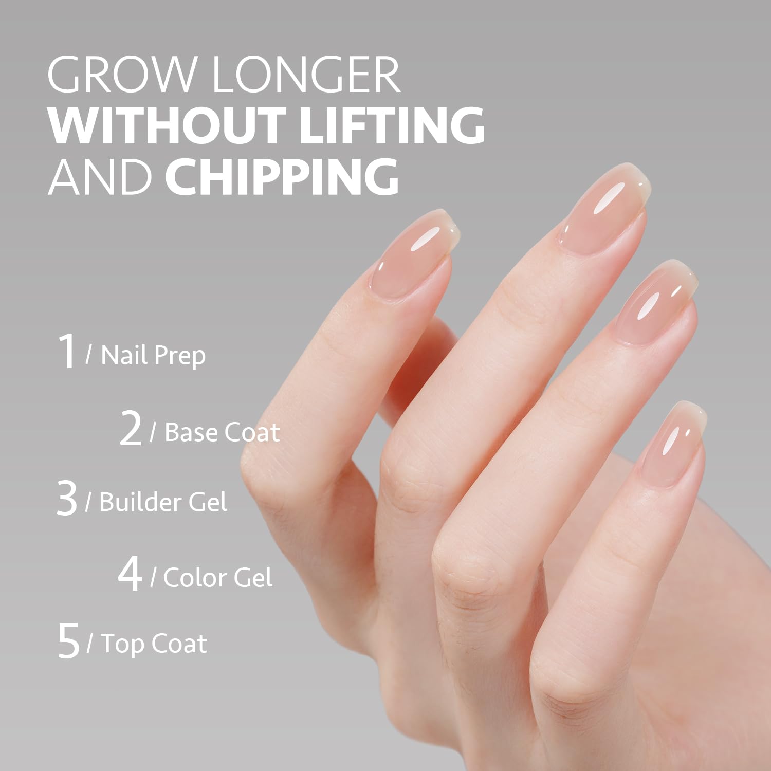 Foto 4 | Gel Formador De Uñas Gaoy, 16 Ml, Fortalecedor De Uñas, Remojo Uv 1729 Nude - Venta Internacional.