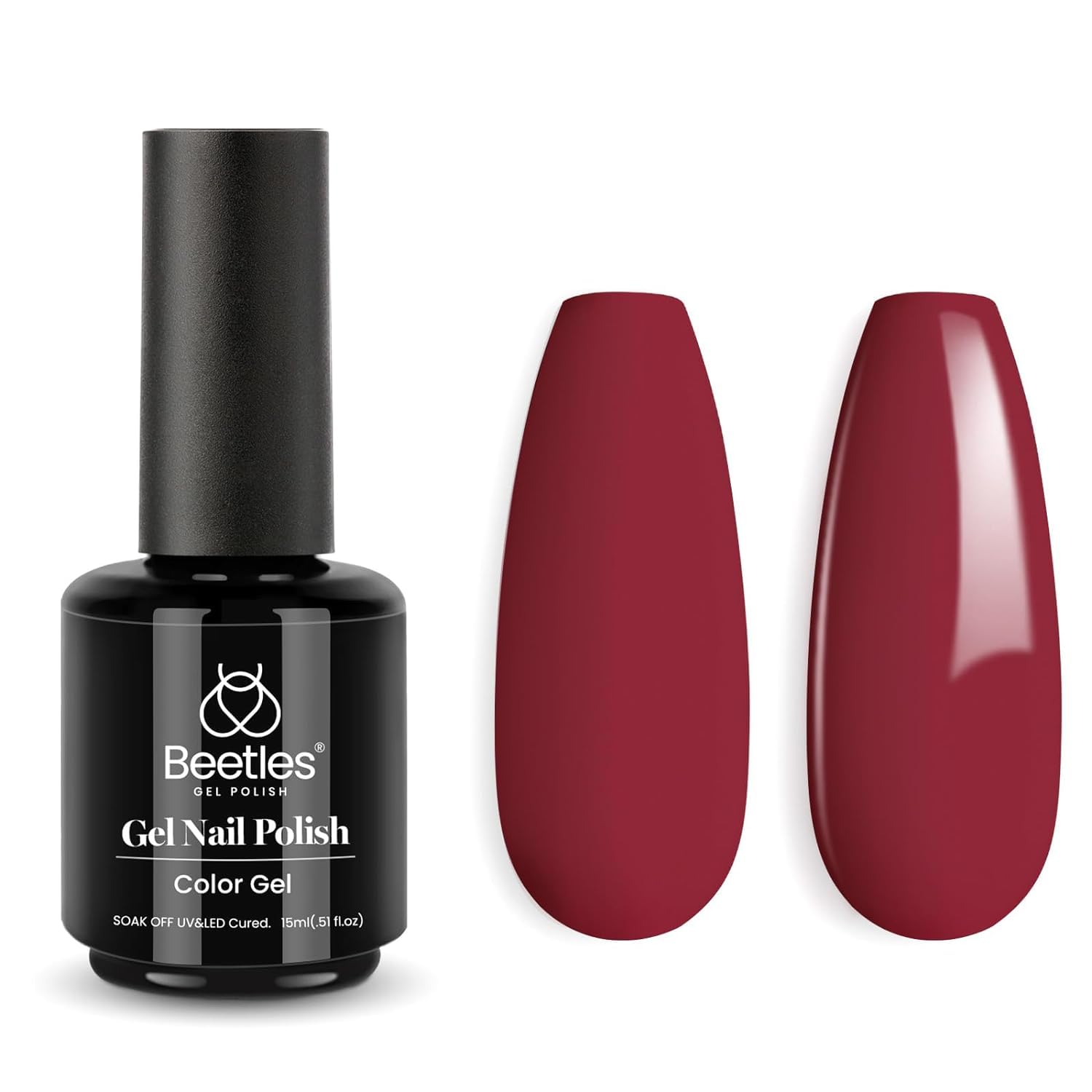 Esmalte De Uñas En Gel Beetles Mulled Wine Red, 15 Ml, Soak Off - Venta Internacional.