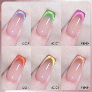 Foto 2 | Set De Esmaltes De Uñas Gaoy Cat Eye Gel Con Imán Con Purpurina Rosa Y Verde - Venta Internacional.
