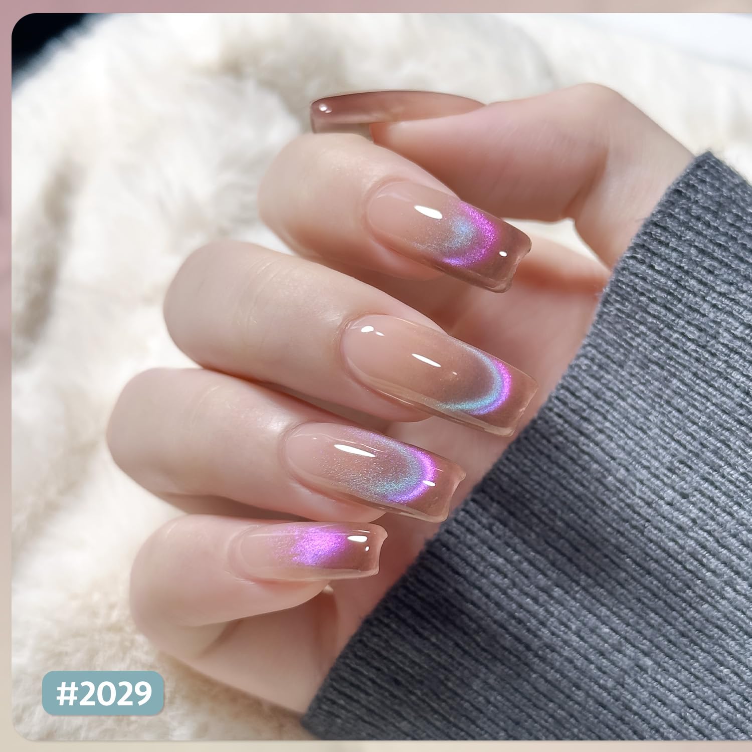 Foto 4 | Set De Esmaltes De Uñas Gaoy Cat Eye Gel Con Imán Con Purpurina Rosa Y Verde - Venta Internacional.
