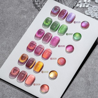 Foto 6 | Set De Esmaltes De Uñas Gaoy Cat Eye Gel Con Imán Con Purpurina Rosa Y Verde - Venta Internacional.