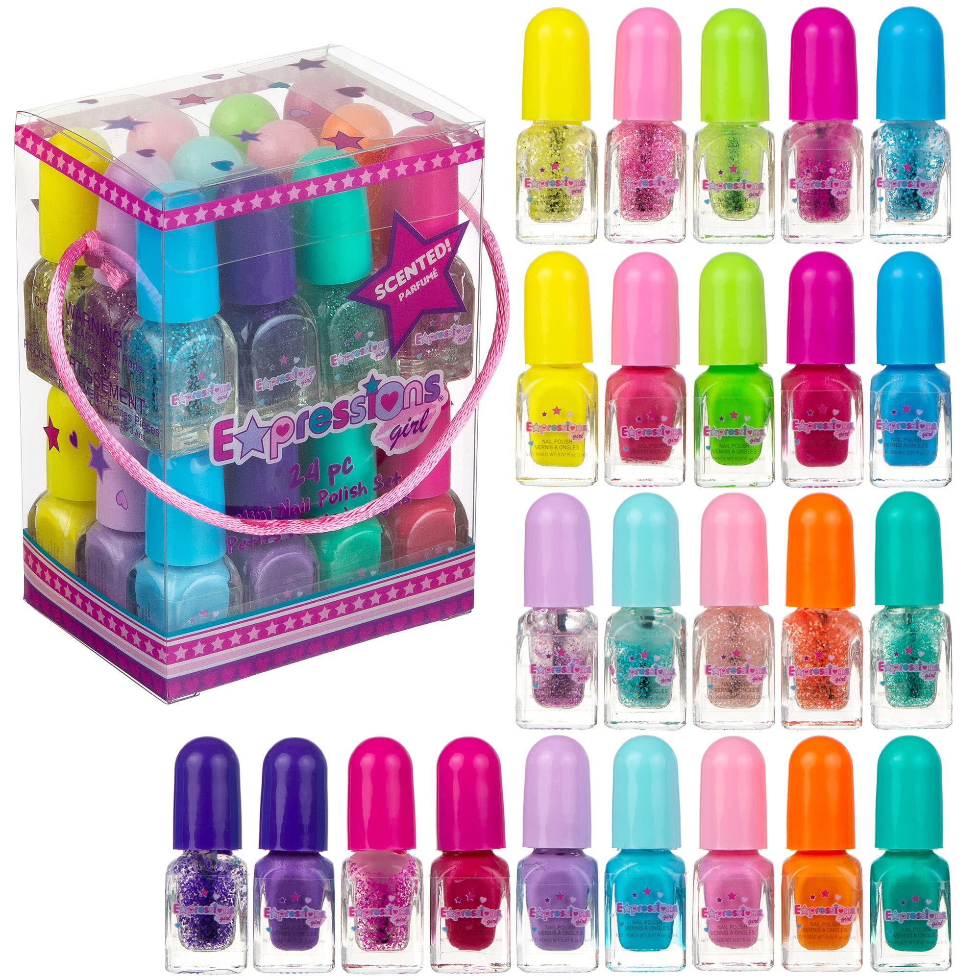 Foto 1 | Set De Esmaltes De Uñas Expressions Girl Scented 24 Piezas Con Funda De Transporte - Venta Internacional.