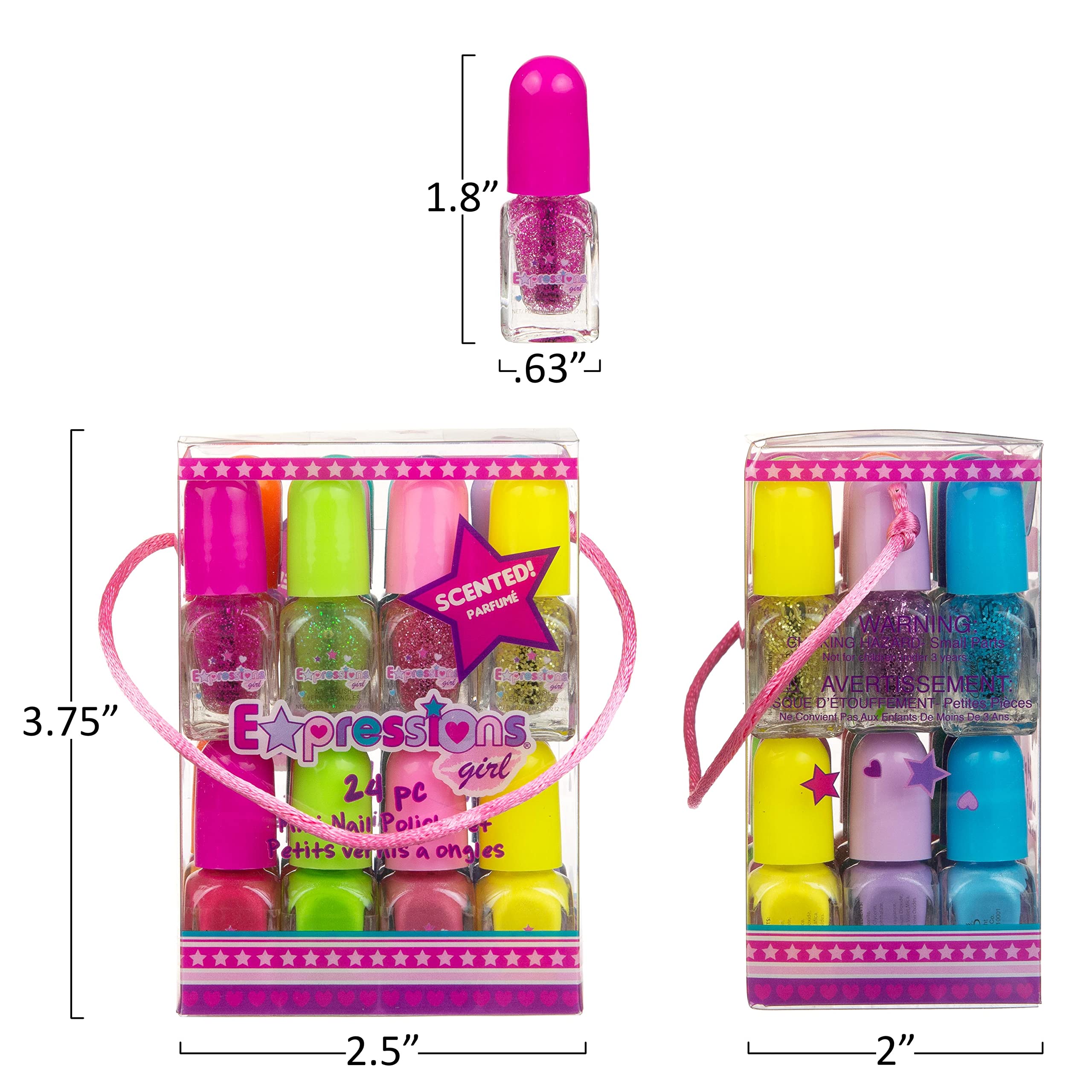 Foto 4 pulgar | Set De Esmaltes De Uñas Expressions Girl Scented 24 Piezas Con Funda De Transporte - Venta Internacional.