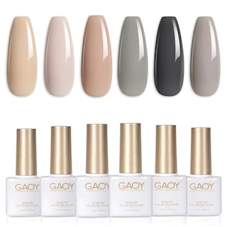 Foto 1 | Set De Esmaltes De Uñas En Gel Gaoy Grey, 6 Colores, Marrón Nude, Beige - Venta Internacional.