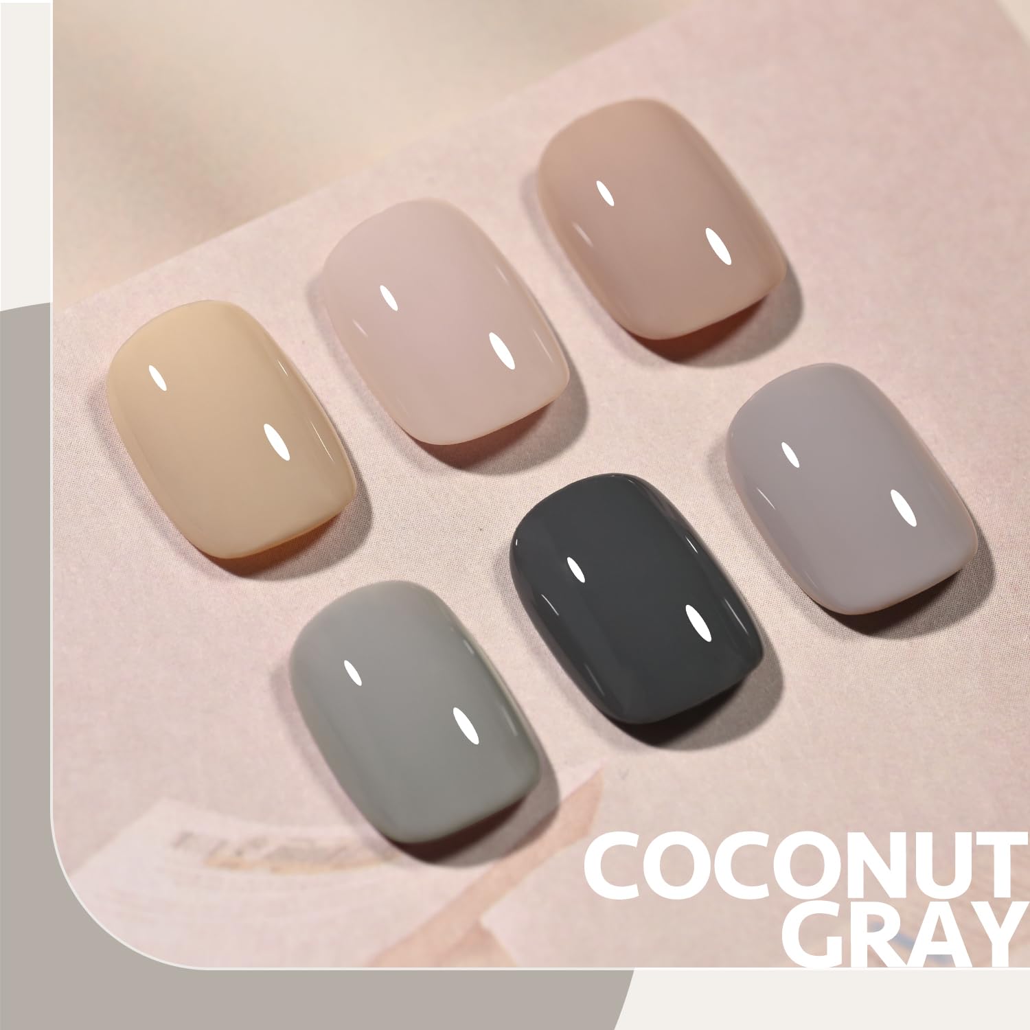 Foto 3 pulgar | Set De Esmaltes De Uñas En Gel Gaoy Grey, 6 Colores, Marrón Nude, Beige - Venta Internacional.