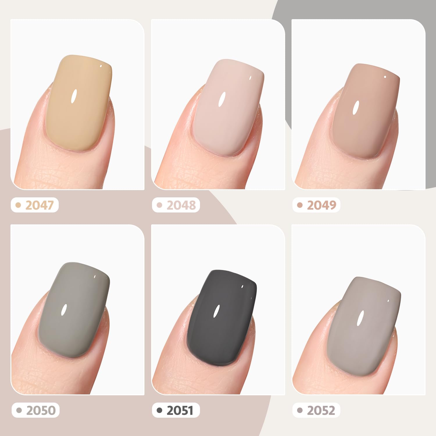 Foto 7 pulgar | Set De Esmaltes De Uñas En Gel Gaoy Grey, 6 Colores, Marrón Nude, Beige - Venta Internacional.