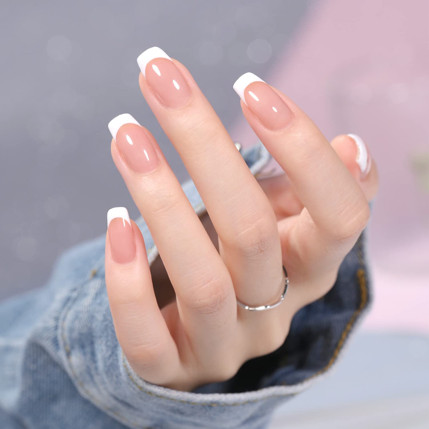 Foto 6 pulgar | Set De Manicura Francesa Gaoy, Sellador De Uñas Con 2 Esmaltes De Gel - Venta Internacional.