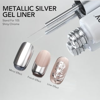 Foto 2 | Esmalte De Uñas En Gel Gaoy Cromado Plateado, 8 Ml, Efecto Espejo 3d - Venta Internacional.