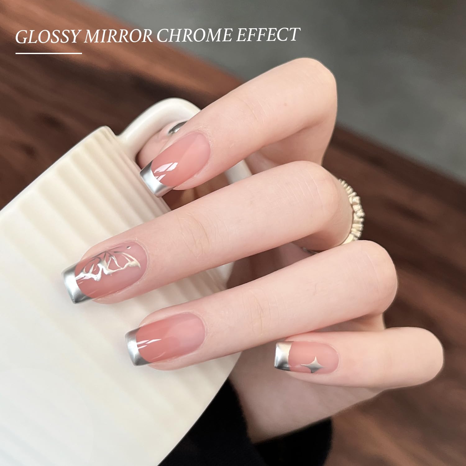 Foto 6 pulgar | Esmalte De Uñas En Gel Gaoy Cromado Plateado, 8 Ml, Efecto Espejo 3d - Venta Internacional.