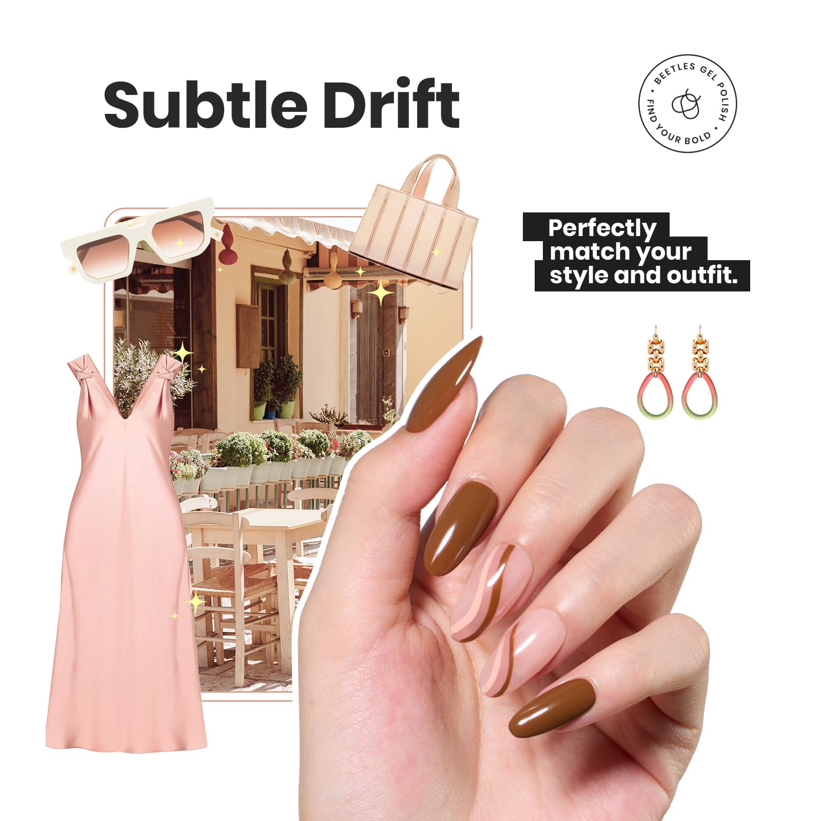 Foto 5 pulgar | Set De Esmaltes De Uñas Beetles P172, 6 Colores, 15 Ml, Marrón Y Rosa - Venta Internacional.