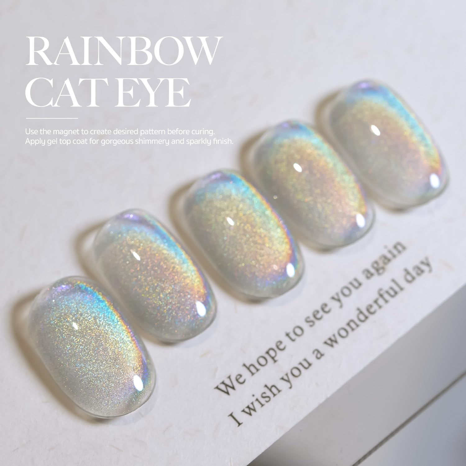 Foto 3 pulgar | Set De Esmaltes De Uñas Gaoy Rainbow Glitter Cat Eye Gel 6 Colores - Venta Internacional.