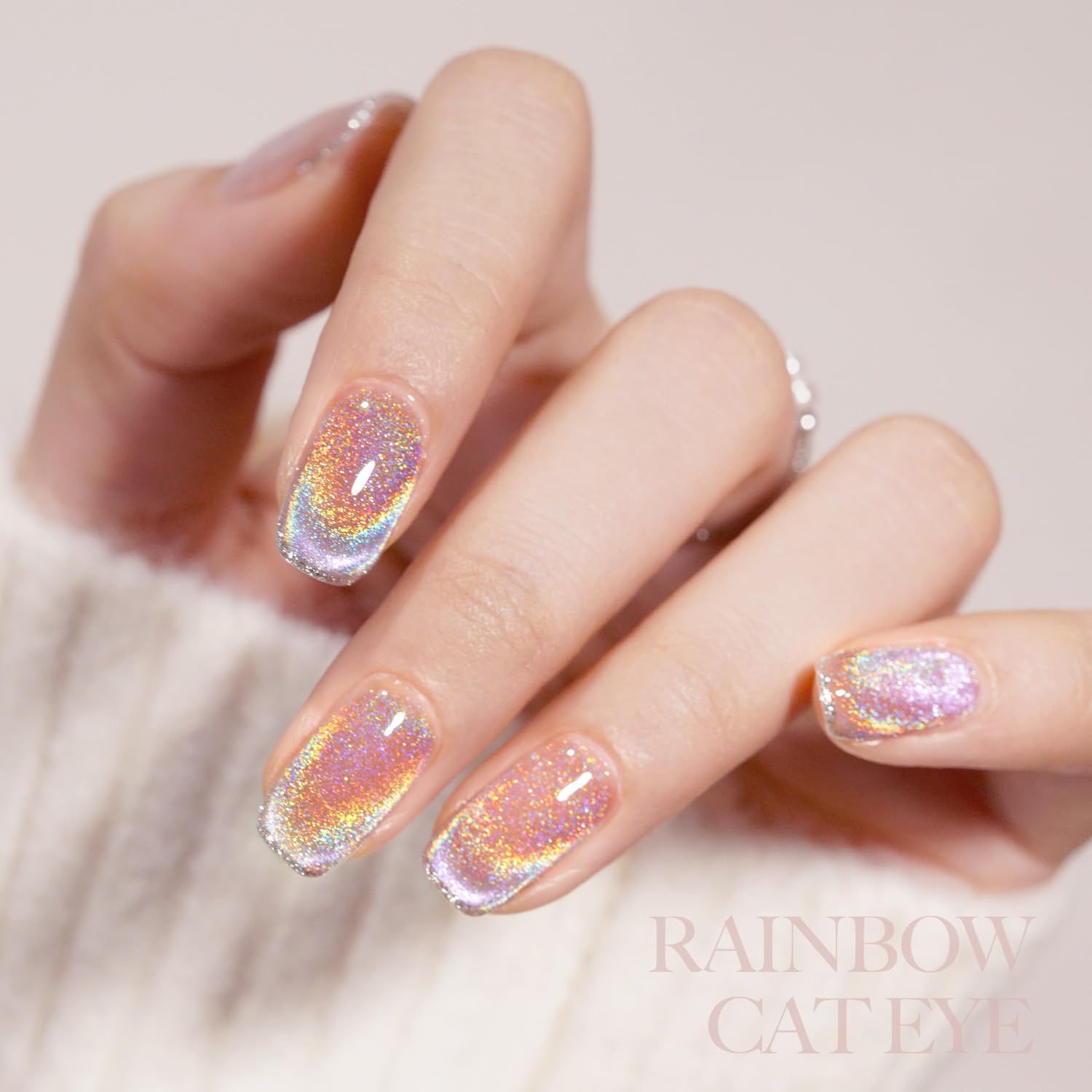 Foto 5 pulgar | Set De Esmaltes De Uñas Gaoy Rainbow Glitter Cat Eye Gel 6 Colores - Venta Internacional.