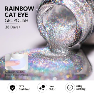 Foto 5 | Set De Esmaltes De Uñas Gaoy Rainbow Glitter Cat Eye Gel 6 Colores - Venta Internacional.