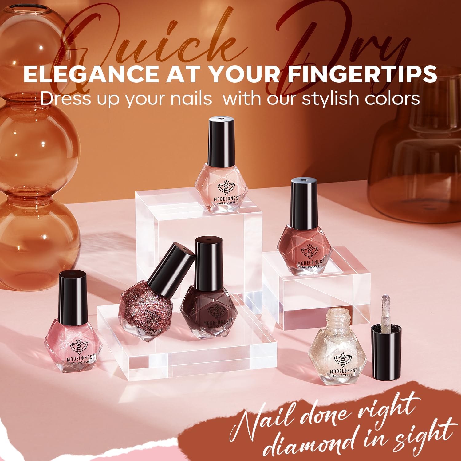 Foto 2 | Set De Esmaltes De Uñas Modelones, Minilaca De 6 Colores, De Secado Rápido - Venta Internacional.