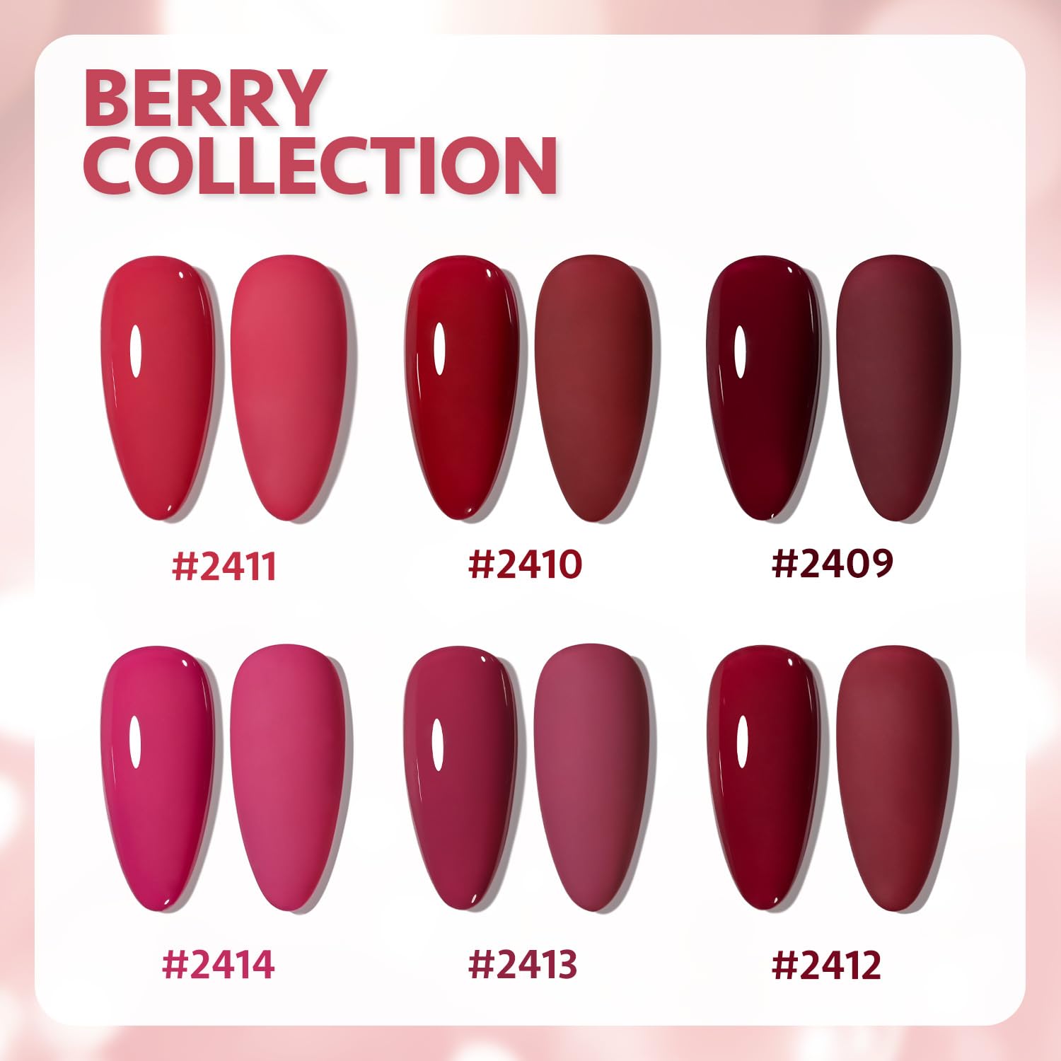 Foto 4 pulgar | Set De Esmaltes De Uñas En Gel Gaoy Berry Collection Hot Pink 6,5 Ml X6 - Venta Internacional.