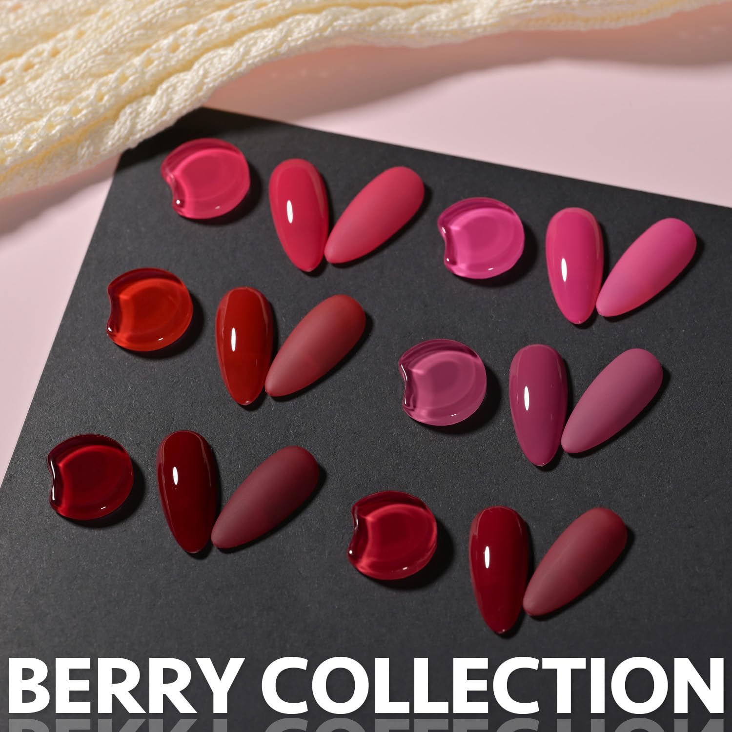 Foto 8 pulgar | Set De Esmaltes De Uñas En Gel Gaoy Berry Collection Hot Pink 6,5 Ml X6 - Venta Internacional.