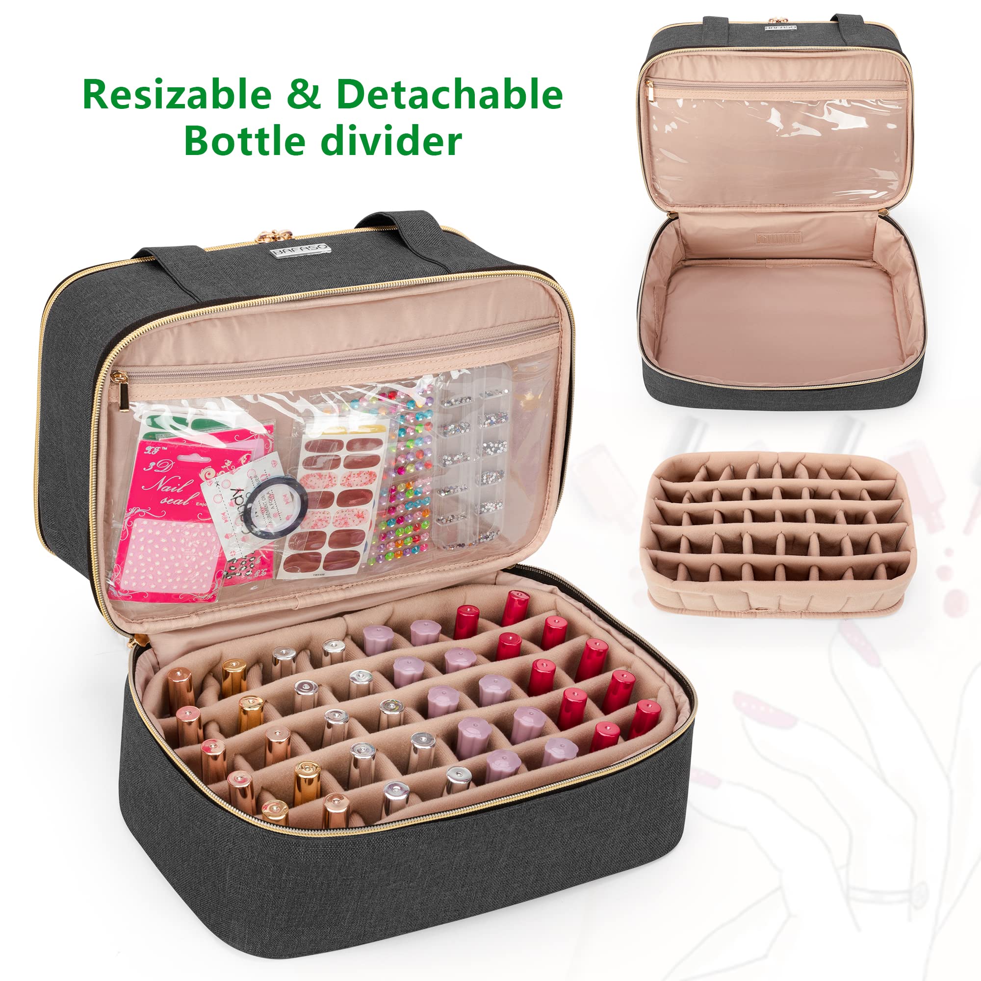 Foto 5 pulgar | Organizador De Esmaltes De Uñas Bafaso Con Capacidad Para 40 Botellas Con Lámpara De Uñas - Venta Internacional.